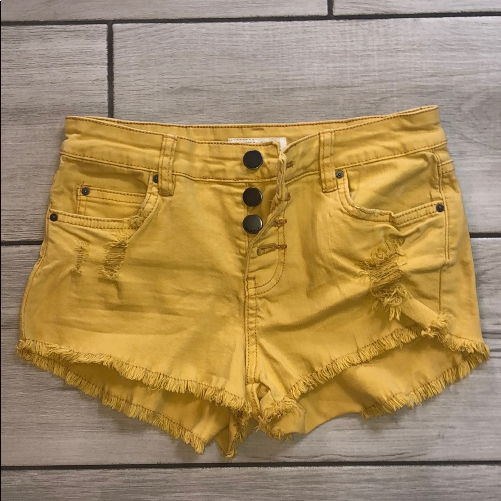 Yellow Jean shorts